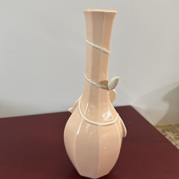 Vtg Fitz and Floyd 1982  Blush Pink  Hand Painted 7in Bud Vase - Picture 3 of 6